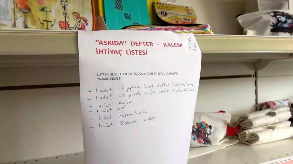 Yalova’da Askıda Defter ve Kalem Uygulaması