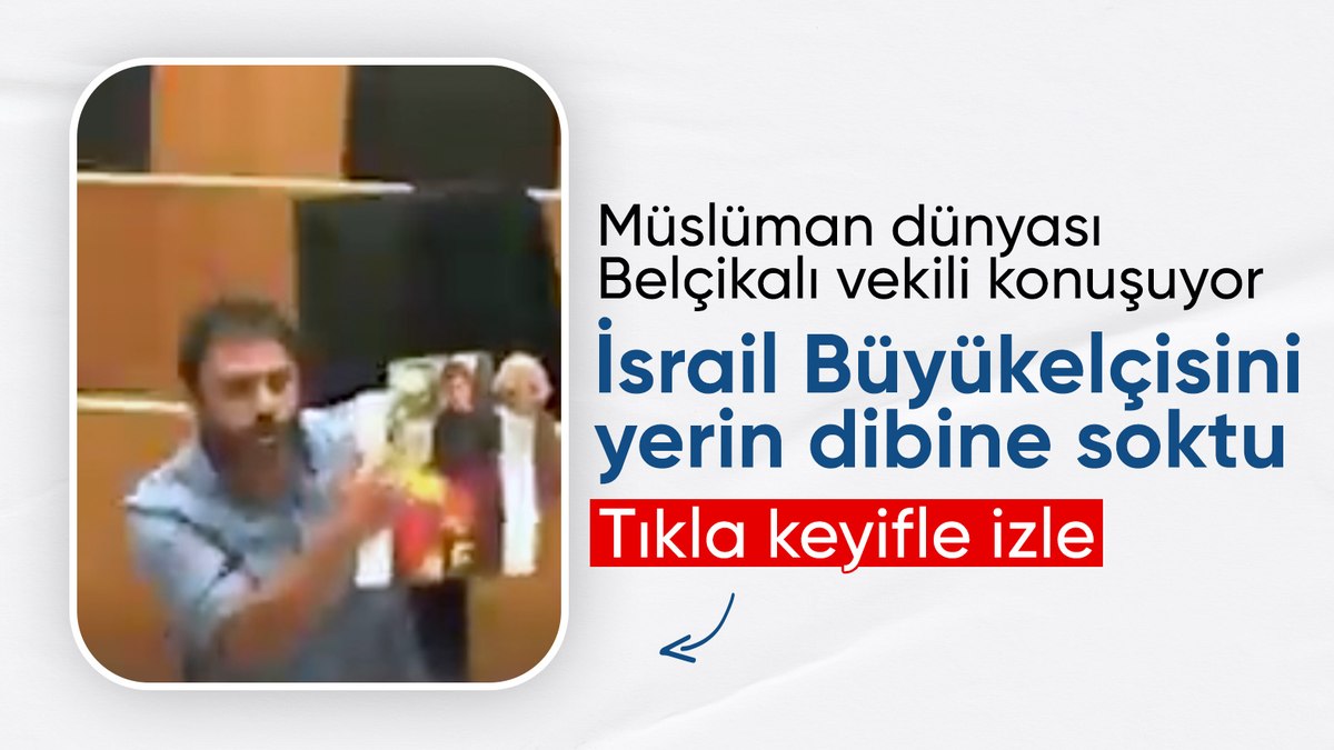 Belçikalı vekilden, İsrail Büyükelçisi’ni yerin dibine sokan konuşma